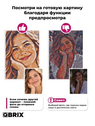 Алмазная фото-мозаика ПОЛНОЦВЕТ А4 на подрамнике