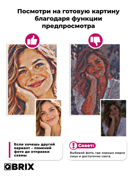 Алмазная фото-мозаика ПОЛНОЦВЕТ А4 на подрамнике