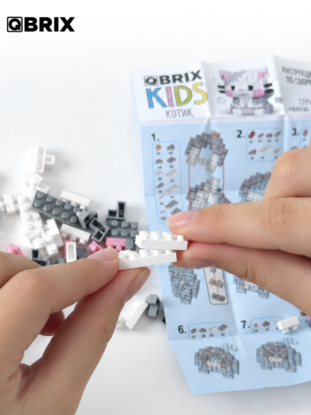 Конструктор KIDS серия "Мини-блоки" Котик