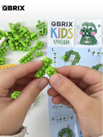 Конструктор KIDS серия "Мини-блоки" Крокодил