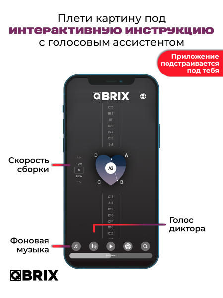 Картина нитями Сердечко
