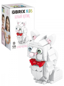 Конструктор KIDS серия "Котики" Белый котик