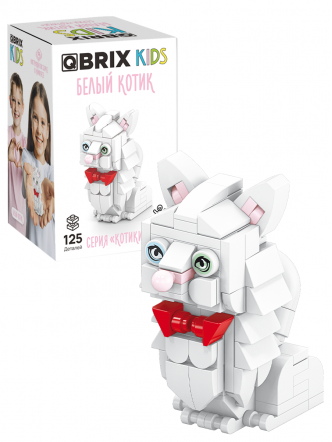 Конструктор KIDS серия "Котики" Белый котик