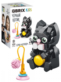 Конструктор KIDS серия "Котики" Чёрный котик