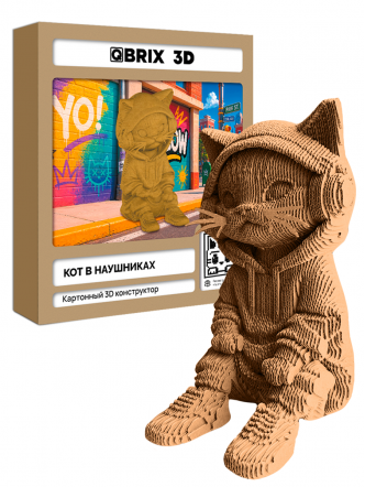 3D-конструктор Кот в наушниках