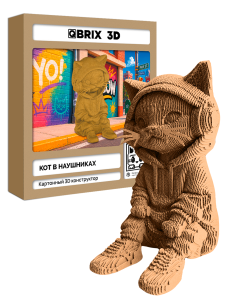 3D-конструктор Кот в наушниках