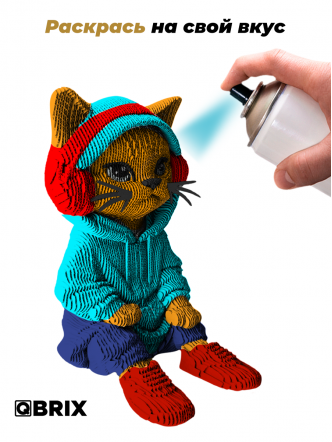 3D-конструктор Кот в наушниках
