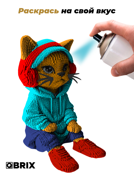 3D-конструктор Кот в наушниках