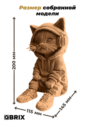 3D-конструктор Кот в наушниках