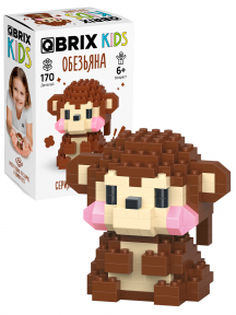 Конструктор KIDS серия "Мини-блоки" Обезьяна