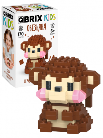 Конструктор KIDS серия "Мини-блоки" Обезьяна