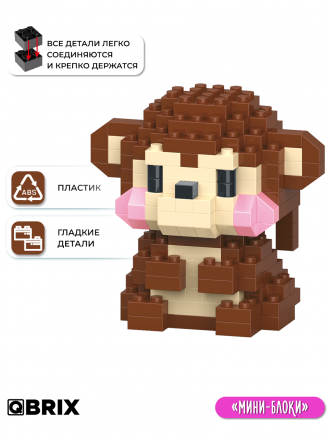 Конструктор KIDS серия "Мини-блоки" Обезьяна