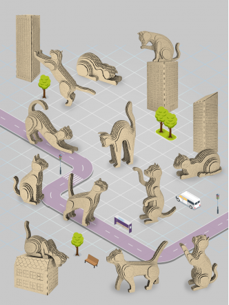 3D-конструктор Город котиков