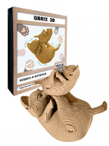 3D-конструктор Кошка и котёнок