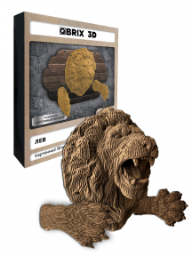 3D-конструктор Коллекция «Картонный охотник» Лев
