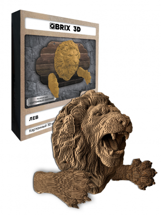 3D-конструктор Коллекция «Картонный охотник» Лев