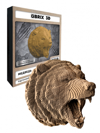 3D-конструктор Коллекция «Картонный охотник» Медведь