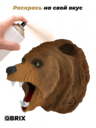 3D-конструктор Коллекция «Картонный охотник» Медведь