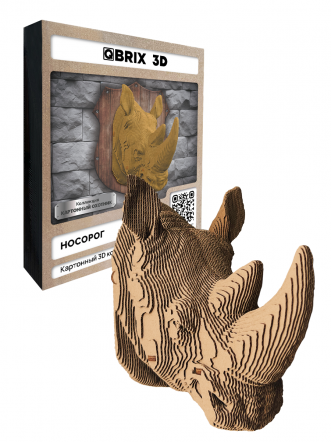3D-конструктор Коллекция «Картонный охотник» Носорог