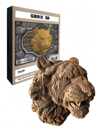 3D-конструктор Коллекция «Картонный охотник» Тигр 