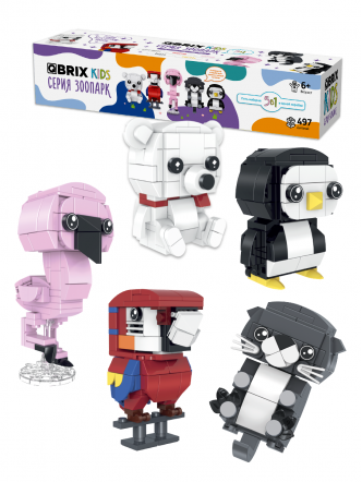 Конструктор KIDS Зоопарк 5в1