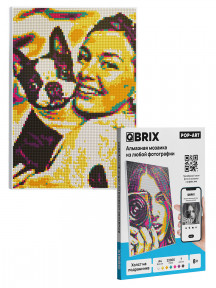 Алмазная фото-мозаика Pop-art А4 на подрамнике
