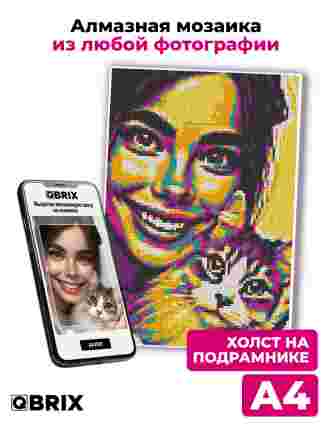Алмазная фото-мозаика Pop-art А4 на подрамнике