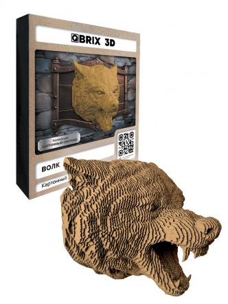 3D-конструктор Коллекция «Картонный охотник» Волк