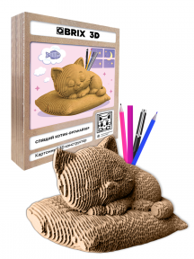 3D-конструктор Спящий котик-органайзер
