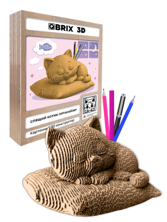 3D-конструктор Спящий котик-органайзер
